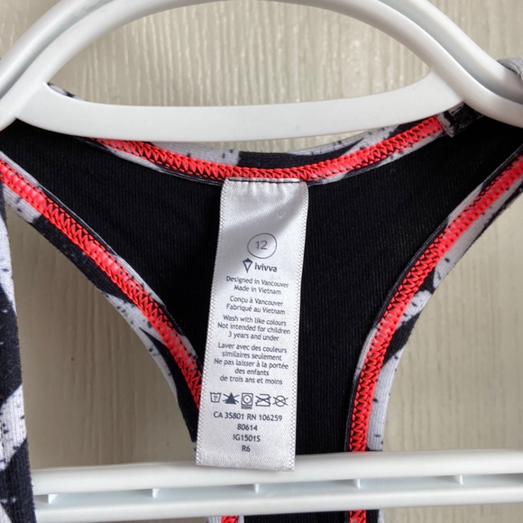 Ivivva Black & White Racerback with Words - Picture 5 of 5